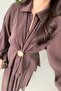 Blouse with Buckle and Skirt with Elastic Waist Set 51345 - 3