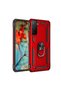 Samsung Galaxy S21 Case Sofia Silicone Cover with Ring - Red