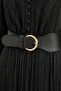 Belted Lace Detail Long Dress 3392 - 2