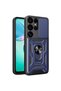 Samsung Galaxy S25 Ultra Case Pars Lens Ring Silicone - Navy Blue