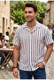 Hawaiian Relaxed Fit Patterned Short Sleeve Apash Collar Summer Shirt