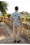 Hawaiian Relaxed Fit Patterned Short Sleeve Apash Collar Summer Shirt - 4