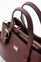 Sanmorris Women's Faux Leather Hand and Shoulder Bag with Gold Buckle - 2