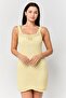Women Knitted Mini Dress, Yellow