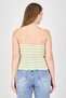 Women Straight Across Strapless Textured Tube Top, Yellow - 3
