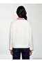 Natuvera Shirt Collar Striped Women's Sweatshirt - 3