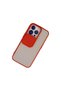 13 Pro Case Palm Frosted Camera Sliding Silicone - Red - 3