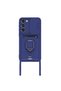 Samsung Galaxy S23 Plus Case Zuma with Ring Silicone with Business Card - Navy Blue - 2