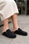 Black Suede Women's and Men's Sabo Slippers - 3