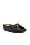 Black Gel Sole Women's Wedge Heel Slippers - 3