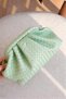 The Moiss Mint Green Color Knitted Textured Scholarship Mini Size Women's Hand and Shoulder Bag 22*14 - 3