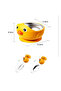 Premium Safe Children's Vacuum Silicone Feeding Set with Chick Figure, (9+ Months) - 2
