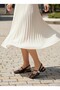 Sharp Toe Short Heel Open Back Shiny Stone Decorated Daily Dress Shoes Ballet Flats with Heels - 4