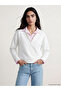 Nevavm Contrast Shirt Collar Striped Women's Sweatshirt