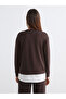 Rmz Gi̇yi̇m Farkiyla Zero Roba Collar Stone-Embellished Women's Sweatshirt - 4