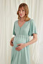 Clothing Lace Front Buttoned Maternity Viscose Nightgown - 5