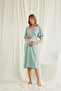 Clothing Lace Front Buttoned Maternity Viscose Nightgown - 4