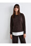 Rmz Gi̇yi̇m Farkiyla Zero Roba Collar Stone-Embellished Women's Sweatshirt - 3