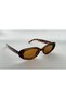 Women's Sunglasses Leopard Oval Frame Brown Uv400 Glass 53 Ekartman - 3