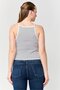Women Round Neck Sleeveless Stripes Tank Top, Multicolor - 4