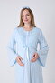 White Lace Guipure Cotton Viscose Maternity Set - Spanish Style Nightgown with Sleeves 2-Piece Set - 3