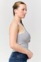 Women Round Neck Sleeveless Stripes Tank Top, Multicolor - 3