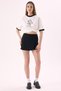 Crep Women's Paris Carousel Printed Crop T-Shirt Crew Neck 100% Cotton Ecru – Relaxed Fit - 6