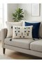 Decorative Daisy Flower Patterned Punch Embroidered Tassel Decorated Hidden Zipper Throw Pillow Cover 35X55Cm - 4