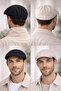 Set of 2 Men's Beanies Black & Beige Elastic Comfortable Fit for Daily Use - 8