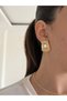Marquise Gold Square Women's Earrings - 2