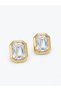 Marquise Large Baguette Gold Women's Earrings