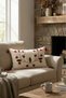 Decorative Daisy Flower Patterned Punch Embroidered Tassel Decorated Hidden Zipper Throw Pillow Cover 35X55Cm - 4