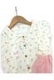 Girl's Summer Muslin Crop Top and Shorts Set, 2-Piece, 2-3-4-5-6 Years Old, Festive Stylish Muslin Set - 4