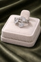 Three Stone Oval Cut Ring - Adjustable (Silver Color) - 3