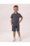 Dar Kalip! Boys' Summer Shirt Set 5-12 Years Old Polyester Shirt and Shorts Stylish Holiday Outfit