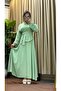 Modal Cupra Fabric Skirt Suit with Waist Buckle Detail - 6