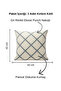 Decorative Plaid Punch Embroidered Cushion Cover with Hidden Zipper 42X42 cm - 2