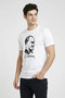Men's White Ataturk Printed T-Shirt Short Sleeve Crew Neck Basic T-Shirt - 2