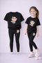 Mother Daughter Matching Leggings - T-Shirt Set 100% Cotton Printed Flexible Comfortable Casual Sporty Combination