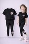 Mother Daughter Matching Leggings - T-Shirt Set 100% Cotton Printed Flexible Comfortable Casual Sporty Combination