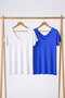 2 Pieces Front and Back V-Neck Basic T-Shirts