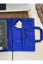 SAKS BLUE قماش مقاوم للبقع مع جيب أمامي. حقيبة حماية للكتب مقاس 17×24 سم. مقسم إلى أقسام للقلم والعلامات. - 3