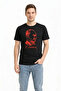 Men's ataturk printed black basic t-shirt short sleeve crew neck t-shirt - 3