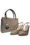 Women's Glittery Heeled Shoes and Glittery Clover Bag Set – Wedding Engagement Women's Stylish Event Combination - 2