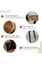 FFD Modern Oval Wooden Coffee Table with Wooden Legs, 120 x 60 x 38 cm Center Table, and Tea Table - 6
