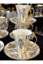 6-Piece 24K Original Gold Gilt Special Design Hand Painted Coffee Cup Set (Mdl19) - 5