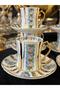 Special Design Hand Painted 24K Gold Gilded Coffee Cup Set for 6 People Mdl24 - 2