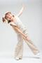 Nov7 1042 tensel girl's linen vest pants set - 3