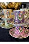 24K Original Gold Gilt Honeycomb Modek Special Design Hand Painted Coffee Cup Set Mdl22 - 5