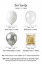 White Transparent Confetti Balloon Set 20 Pieces Birthday Party Decoration - 2
